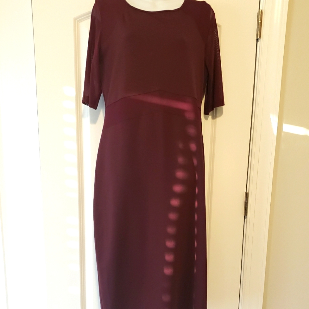 Midi Burgundy Dress